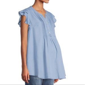 Chambray Maternity Top